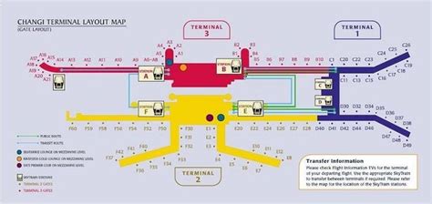 Sơ đồ sân bay Singapore - Changi | Changi, Singapore changi airport ...