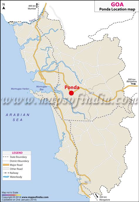 Where is Ponda Located in India | Ponda Location Map,Goa