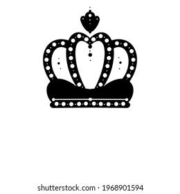 Black Silhouette Crown Patterns Stock Illustration 1968901594 ...