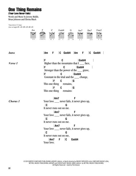 One Thing Remains (Your Love Never Fails) by Passion - Guitar Chords ...