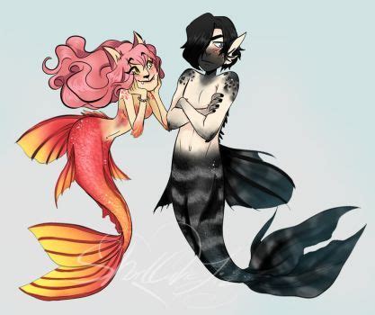 Zane and KC as Mermaids by BlueberrySweet | Aphmau, Aphmau mermaid ...