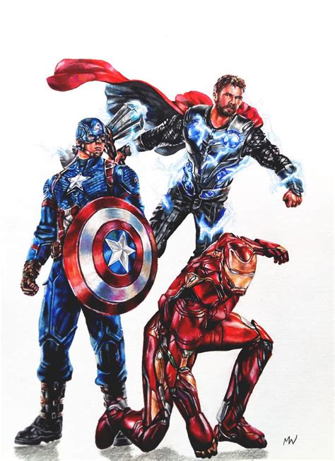 Avengers Endgame Drawing, Pencil, Sketch, Colorful, Realistic Art ...