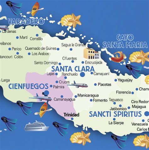 santa clara cuba map