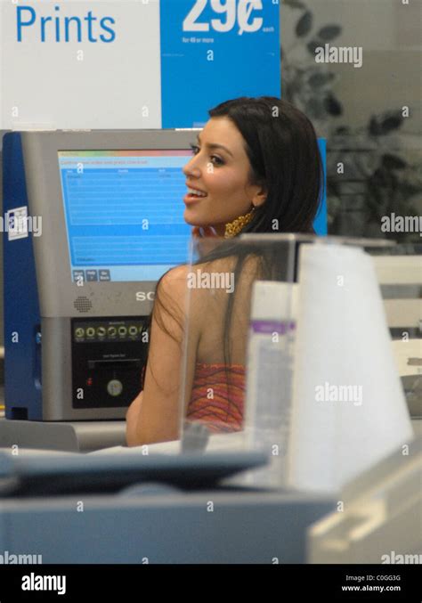 Kim Kardashian printing some pictures at Kinkos Los Angeles, California ...