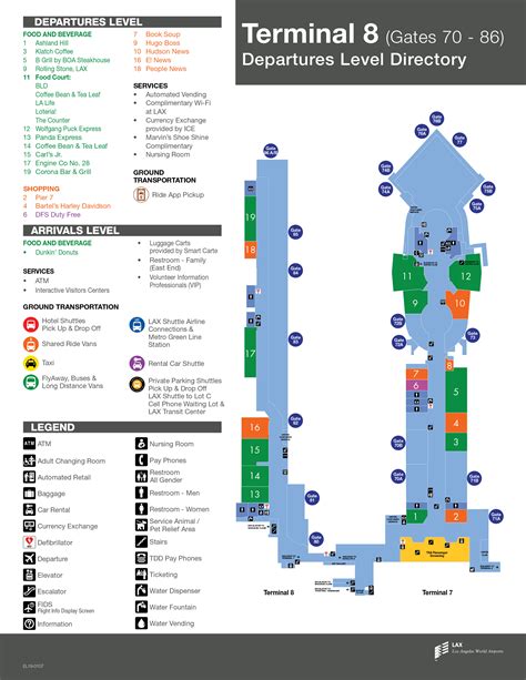 Los Angeles Airport Map (LAX) - Printable Terminal Maps, Shops, Food ...