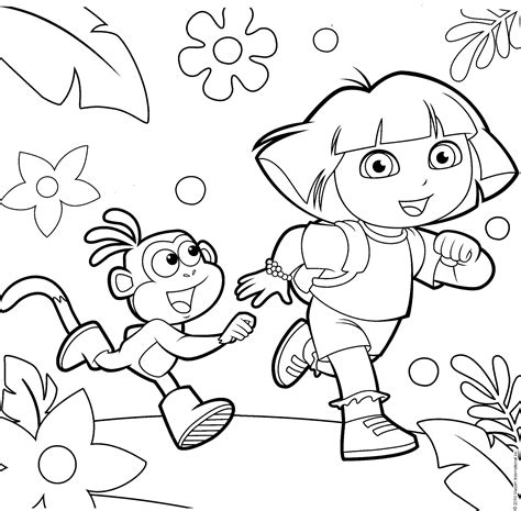 Dora Printable Coloring Pages