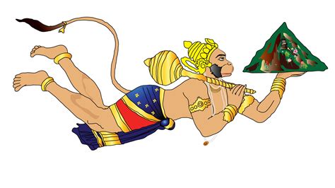 Flying Hanuman With Mountain Cartoon - 1920x1080 Wallpaper - teahub.io