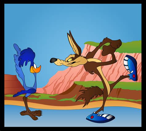 Roadrunner and Coyote by jek on deviantART