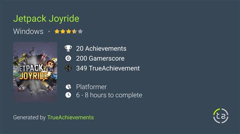 Jetpack Joyride (Windows) Achievements | TrueAchievements