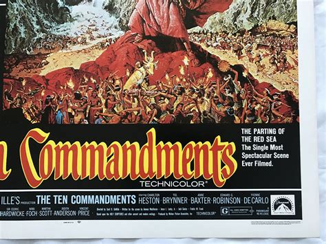 The Ten Commandments 1956 Original Movie Poster 1St Issue | Etsy