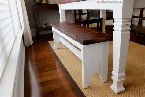 DIY Farmhouse Bench | Free Plans | Rogue Engineer