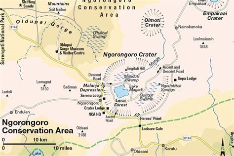 Ngorongoro Conservation Area Map