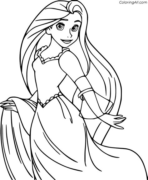 57 free printable Tangled coloring pages in vector format, easy to ...