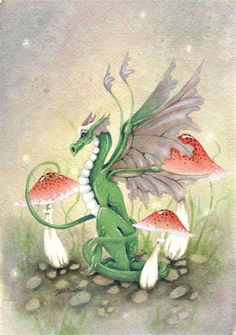 Dragon Art Original Watercolor Painting - 6x9 - Ryn the Dragon ...