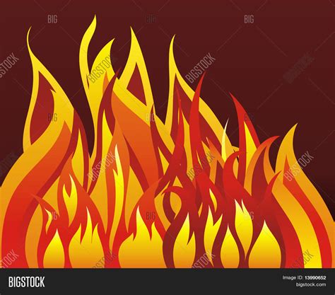 Inferno Fire Vector Vector & Photo (Free Trial) | Bigstock