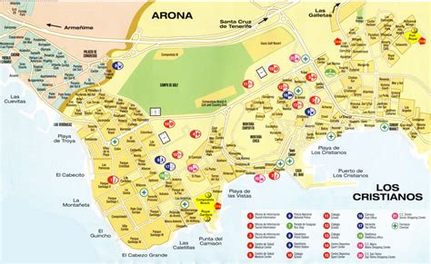 Map Of Tenerife South | Map Of The World