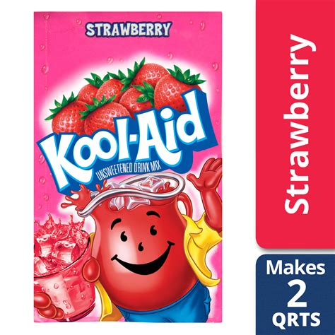 Kool-Aid Unsweetened Strawberry Powdered Drink Mix, Caffeine Free, 0.14 ...