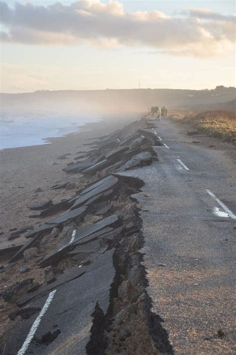 Damage to the main road between Slapton and Torcross - Devon Live