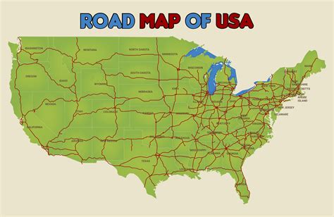 Printable Road Map Of The United States