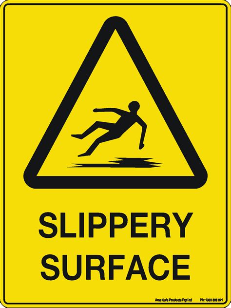 Caution Sign - Slippery Surface