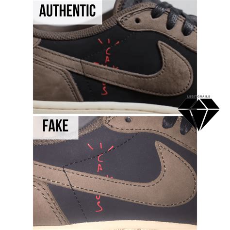 How To Spot Real Vs Fake Travis Scott Jordan 1 Low – LegitGrails