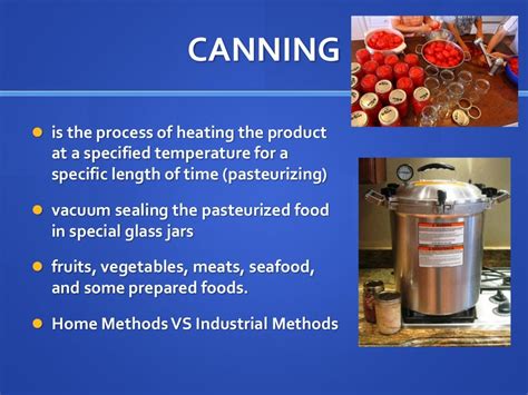 Food Preservation Methods and Food Processing