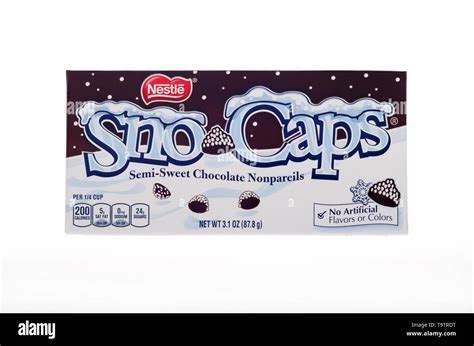 Nestle Sno-Caps semi-sweet chocolate nonpareils candy box Stock Photo ...