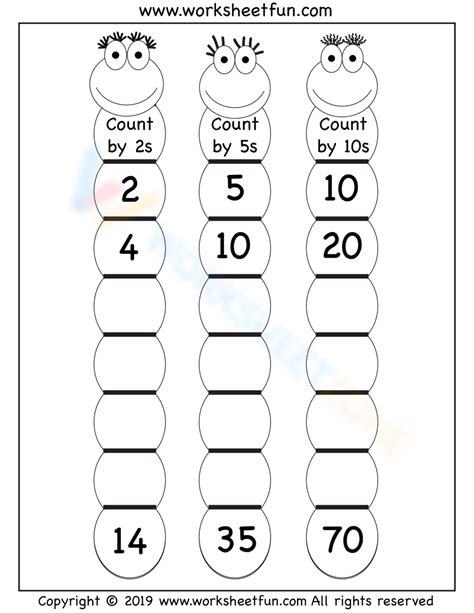 Skip Counting Packet 2s 3s 5s 10s And 100s Worksheet Printables ...