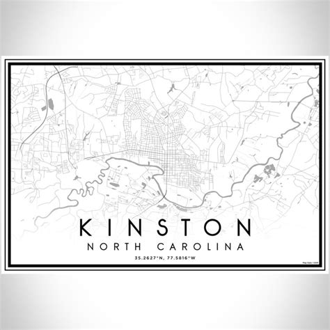 Kinston - North Carolina Map Print in Classic — JACE Maps