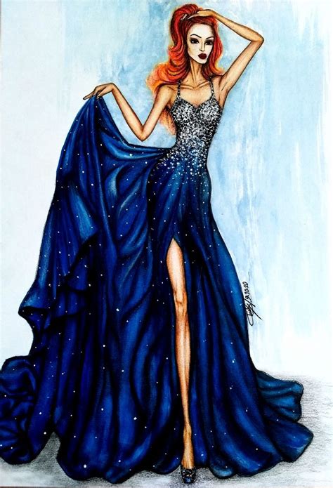 Drawings Of Dresses With Color