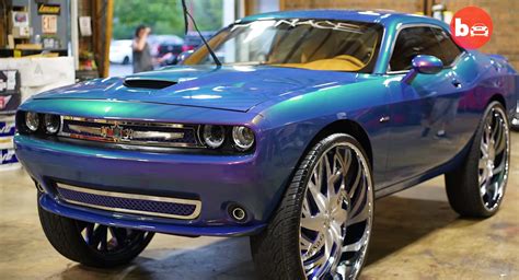 Dodge Challenger Donk Car Has 34-Inch Wheels, Shade-Shifting Paint Job ...