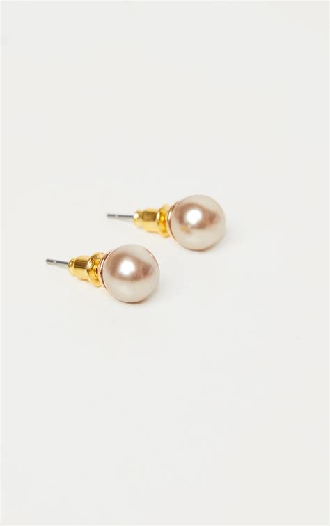 Pearl Stud Earrings | Accessories | PrettyLittleThing USA