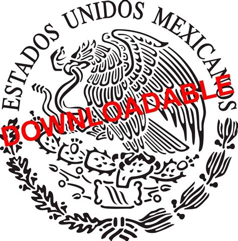 Coat of Arms, Mexico, SVG, DXF, PNG, Vector, Screen Printing, Cut ...