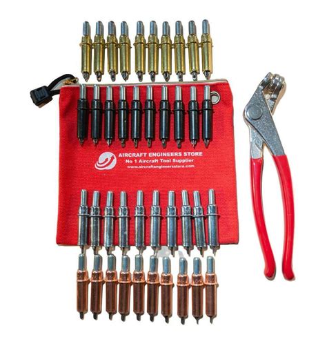 40 PC CLECO KIT SHEETMETAL WITH PLIERS IN AES POUCH – Aircraft ...