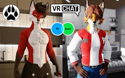 Design custom furry vrchat avatar fursona 3d model vrc avatar vr ...