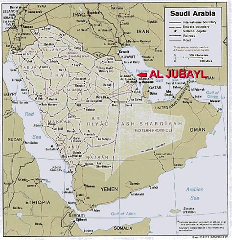 Al Jubayl Map - Saudi Arabia