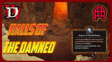 Halls of the Damned Dungeon Guide - Aspect of Disobedience - Diablo 4 ...