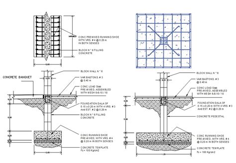 Footing Foundation Plan AutoCAD File | Footing foundation, Autocad ...