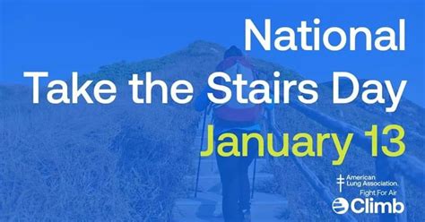 January 13, 2021 - National Take the Stairs Day - Towerrunning