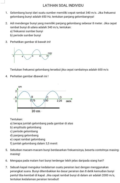 Contoh Soal Getaran Dan Gelombang Kelas Dikdasmen | Hot Sex Picture