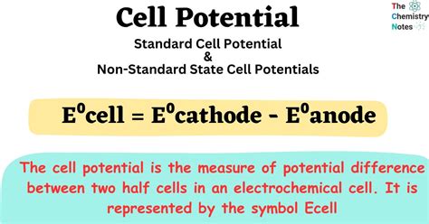 Cell Potential & Standard Cell Potential