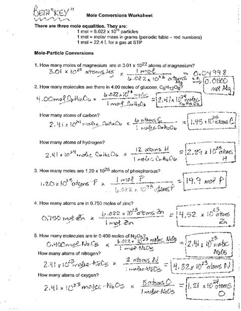 Unit Conversion Worksheet Chemistry - E-streetlight.com