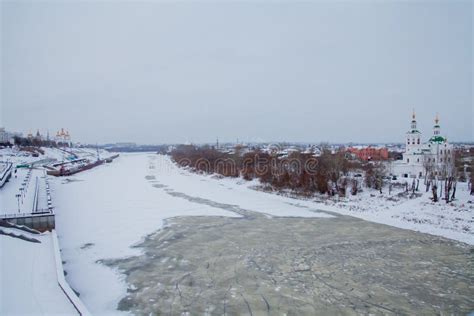 Tyumen, Russia - November 05.2016: Winter Landscape with Frozen ...