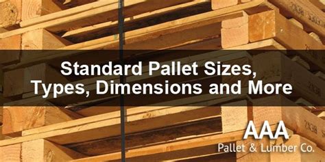 Standard Pallet Sizes, Dimensions, Height and Weight