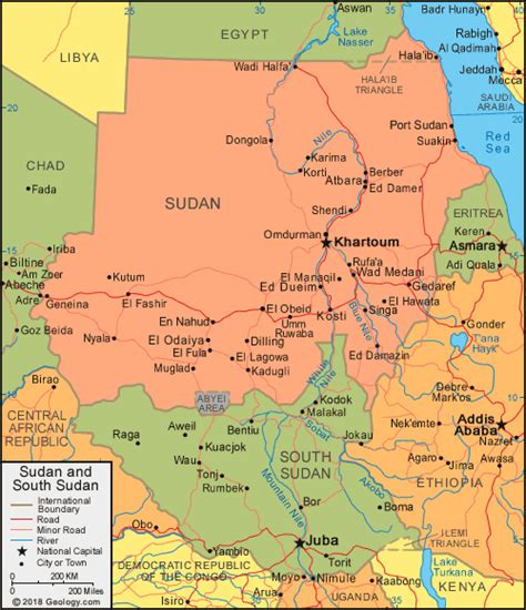 Sudan On A Map - Zoning Map