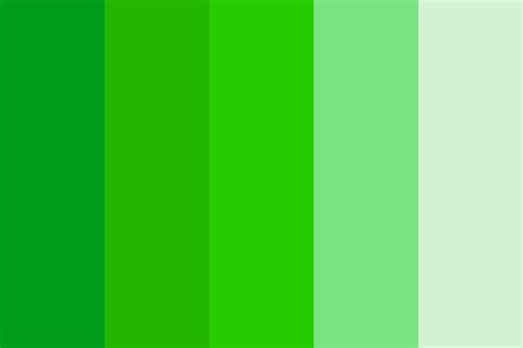 5 Shades of green Color Palette