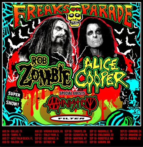 Rob Zombie and Alice Cooper team up for Freaks on Parade 2023 tour ...