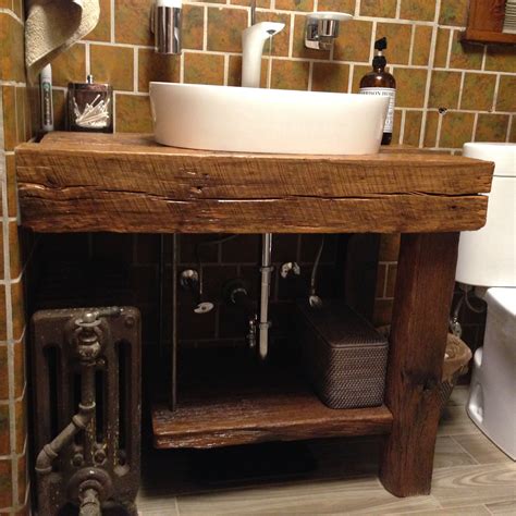 Rustic Bath Vanity - Reclaimed Barnwood | Unique bathroom vanity, Wood ...