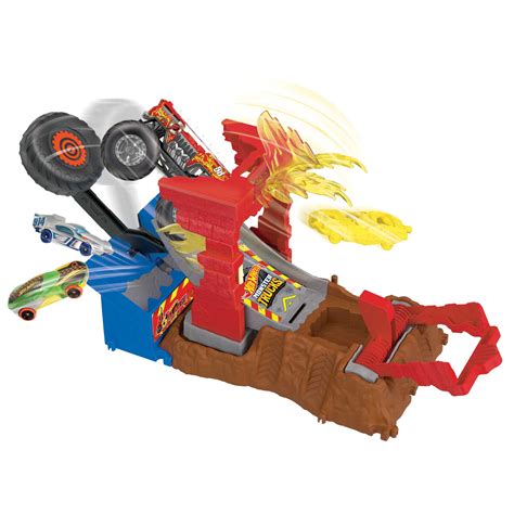 Hot Wheels Monster Trucks Playset | Fire Crash Challenge