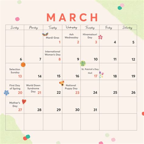 March 2022 Holiday Calendar - PicCollage